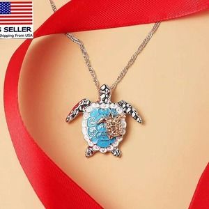 Fashion Women Crystal Chain Necklace Animal Turtle Pendant Women Jewelry Gifts